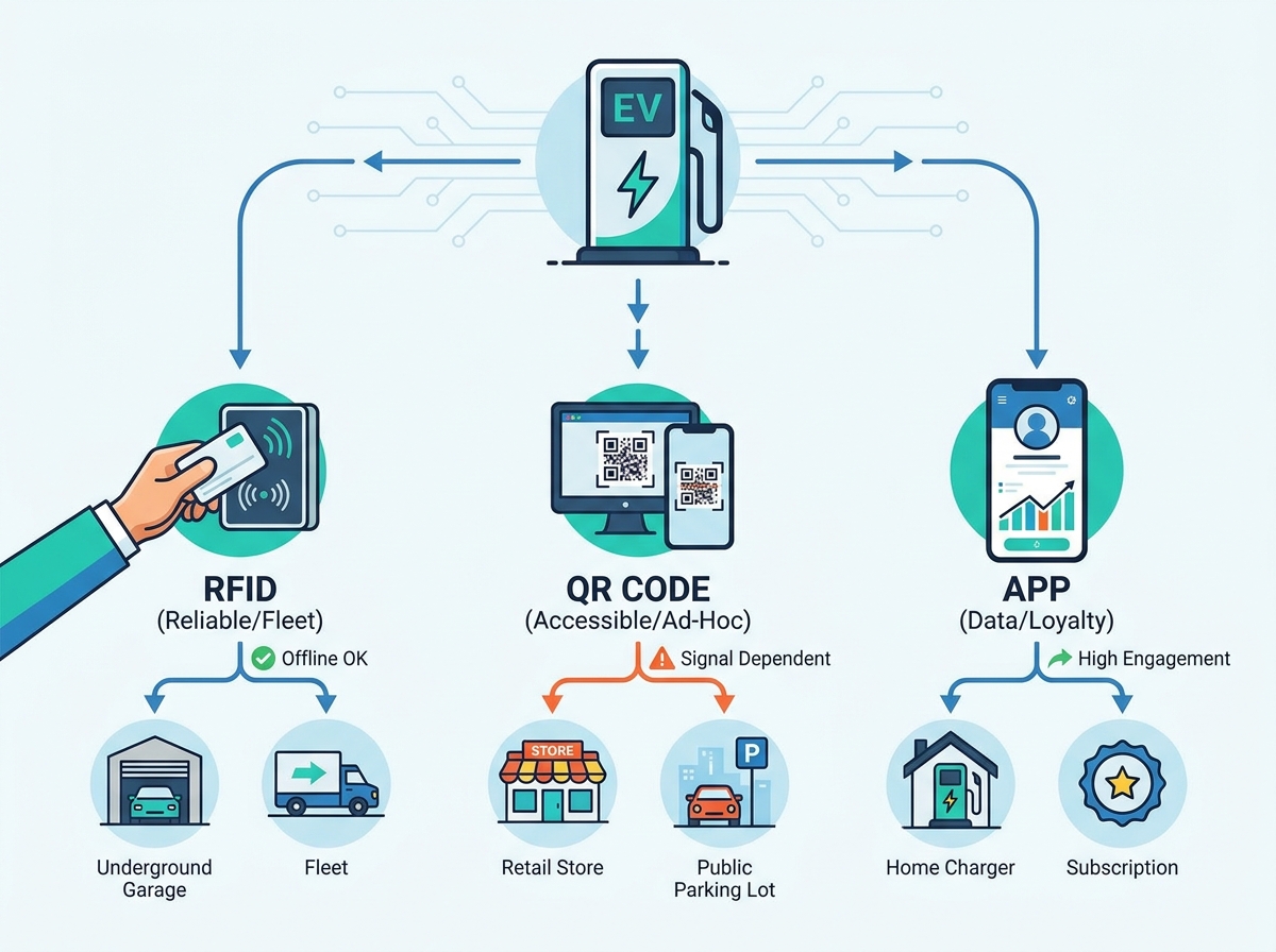 EV charging authorization hardware interface