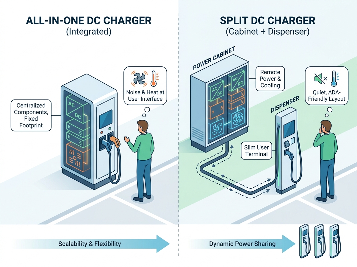 Split vs All-in-One DC Chargers